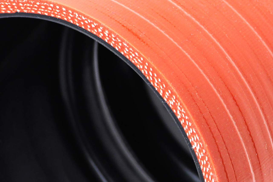 High Temp HPS 57-1576 Orange Aramid Reinforced Silicone Intercooler Turbo Hose Boots Kit with T Bolt Clamps
