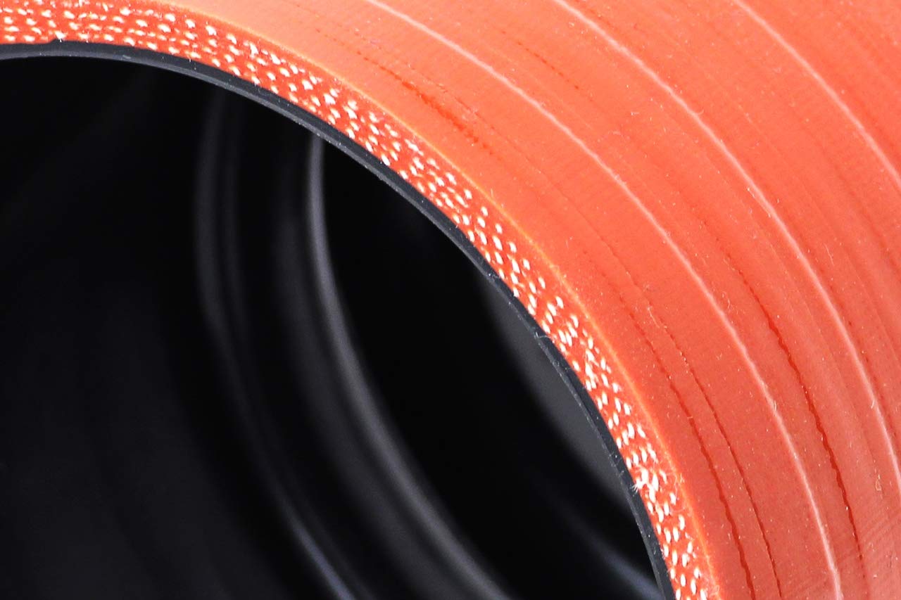 High Temp HPS Performance 57-1539 Orange Reinforced Silicone Intercooler Turbo Hose Boot Kit with T Bolt Clamp