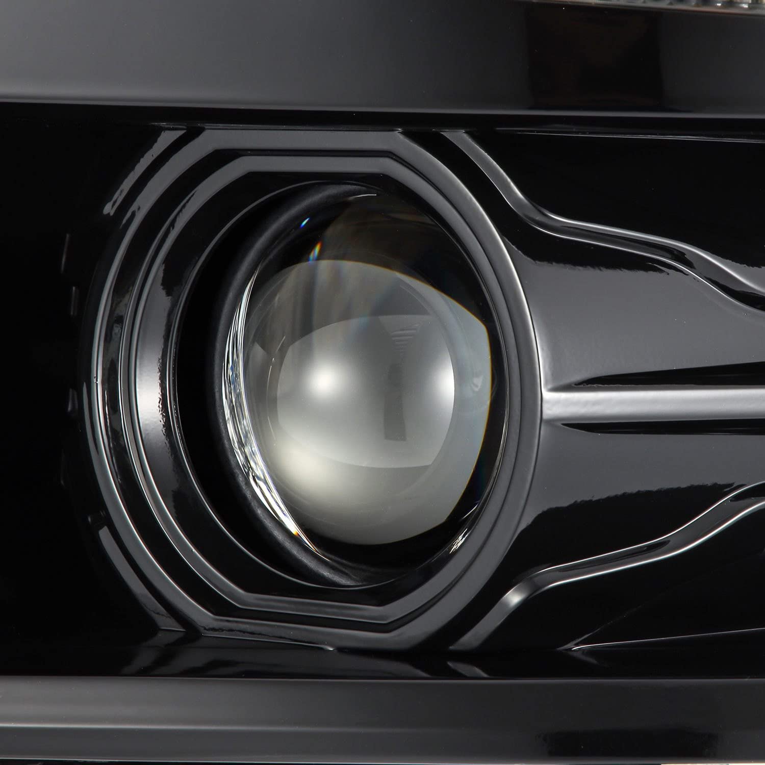 AlphaRex 04-15 Chevy LUXX 1500HD LED Proj Headlights Alpha-Black w/Seq Activation Light/Seq Signal