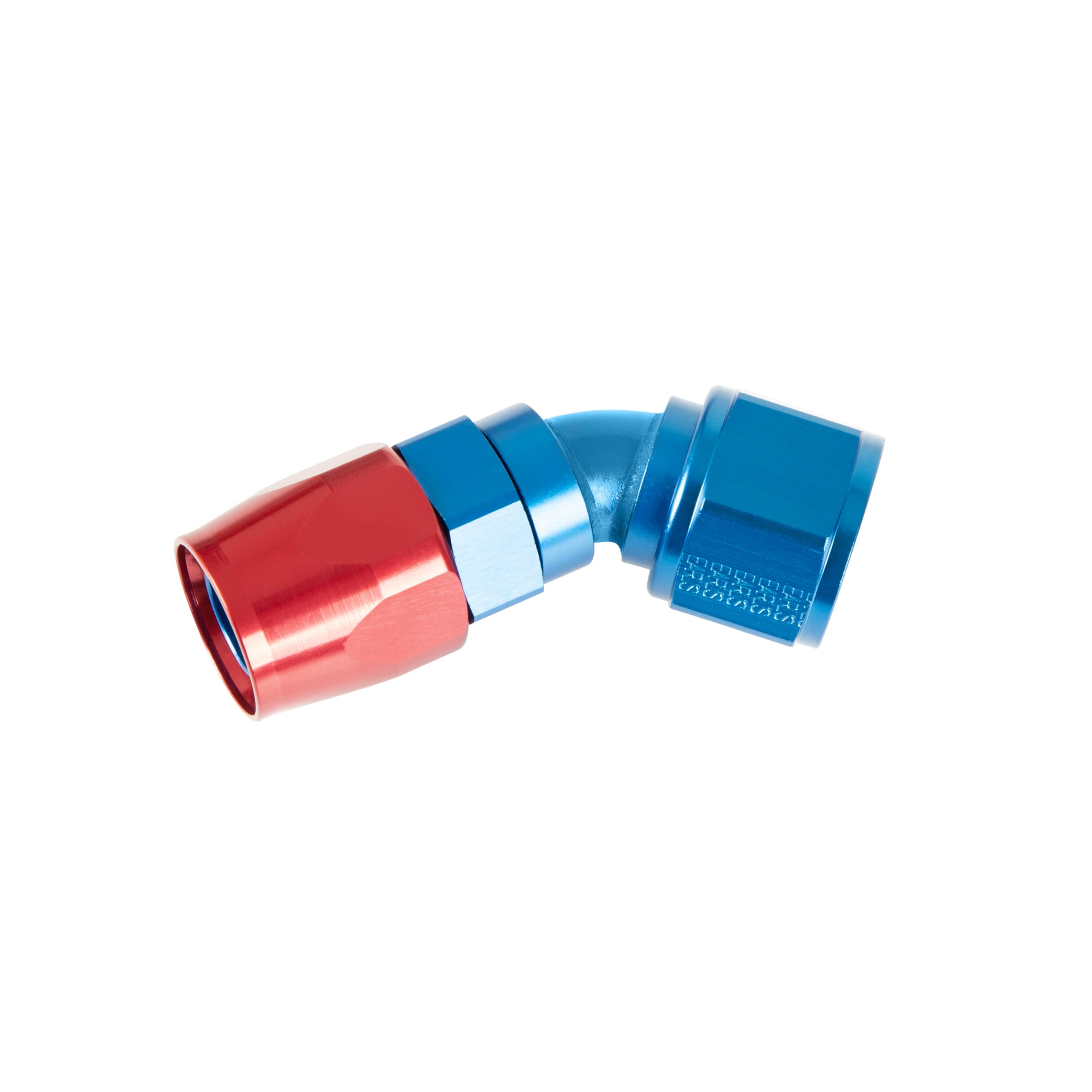 Earl's 45 Degree -12 AN Swivel-Seal® Hose End - Red/Blue - Clamshell Package