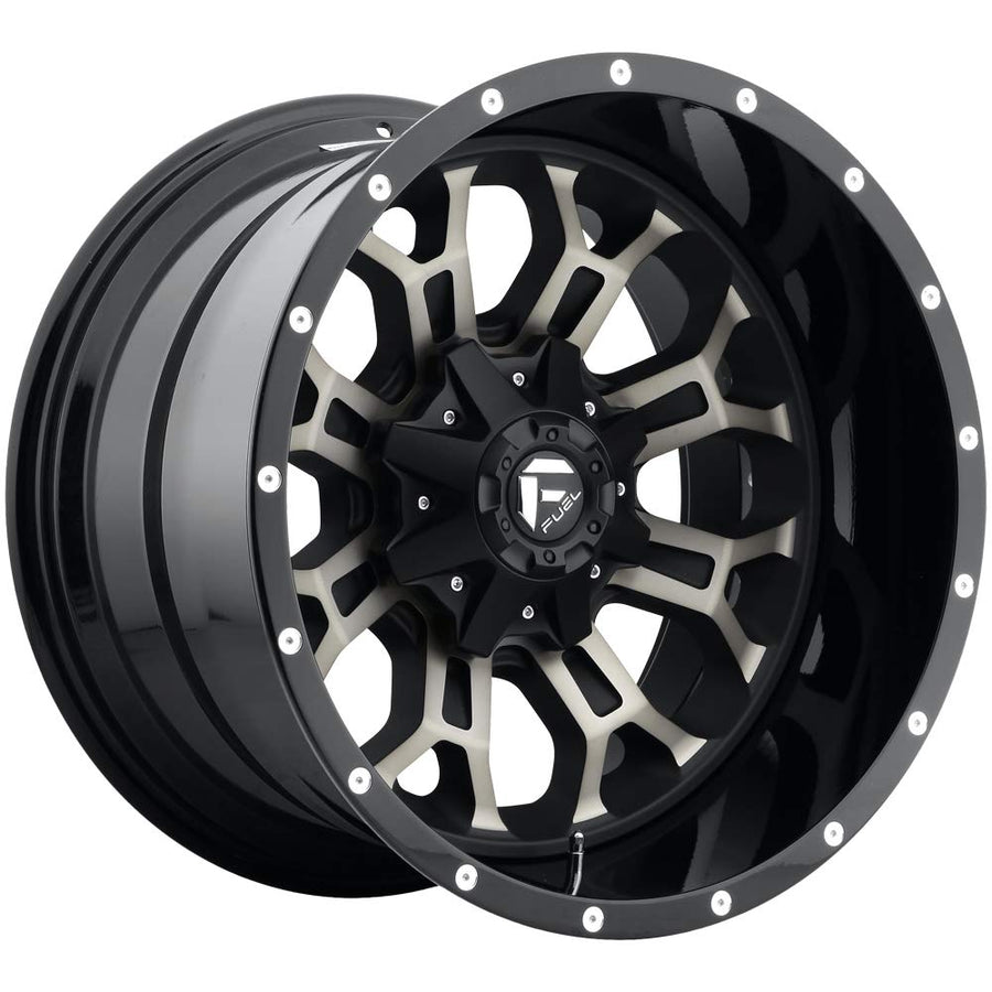Black Fuel Wheel Crush with Painted Finish (22 x 14. inches /6 x 135 mm, -70 mm Offset)