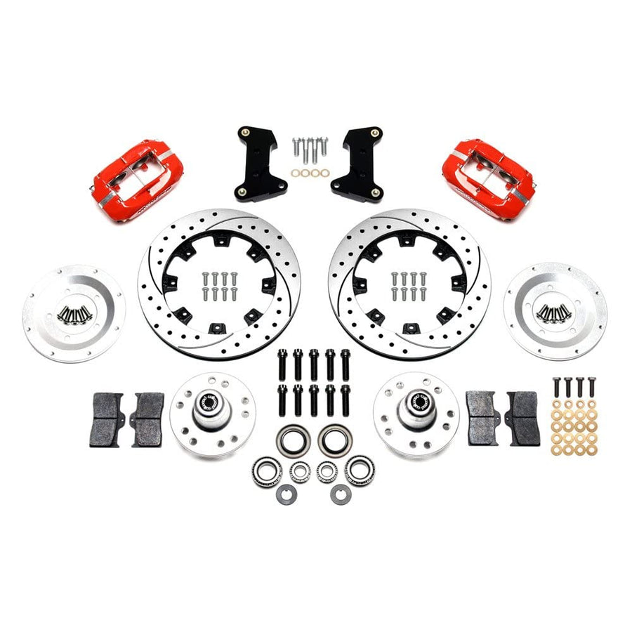 FDL Front Kit, WILWOOD 140-11022-DR, 11.00", Drilled, Red 62-72 CDP A Body - 9" Drum