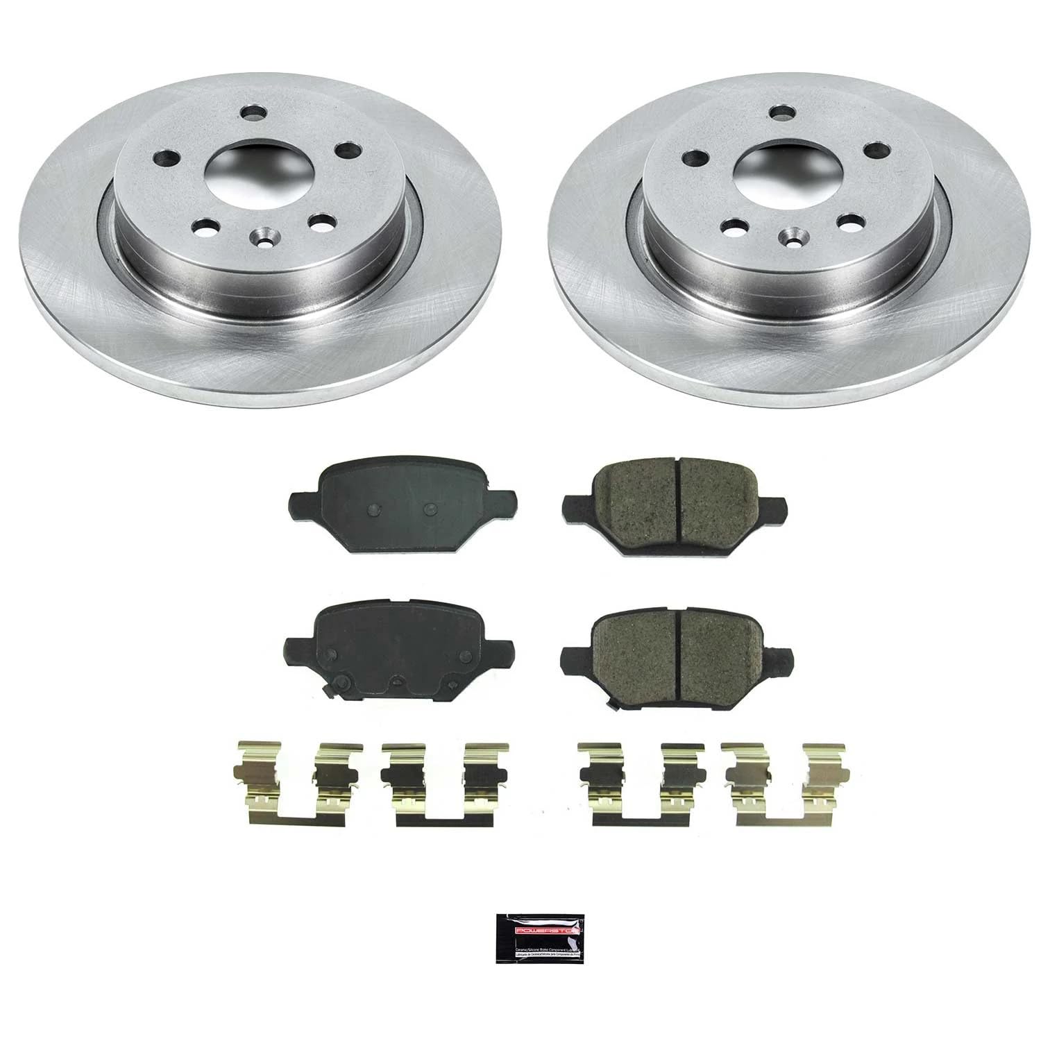 Power Stop KOE8488 Rear Brake Kit-OE Brake Rotors & Ceramic Brake Pads For Buick Encore 2018-2022, Chevrolet Trax 2018-2022 [Model Specific]
