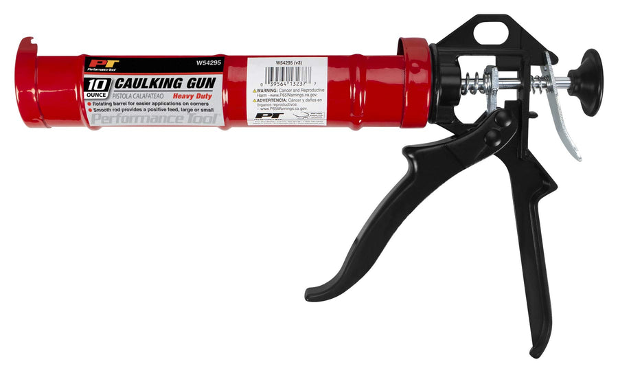 Heavy Duty Performance Tool W54295 10oz Caulking Gun - Durable and Efficient Sealant Dispenser for Home and Industrial Use