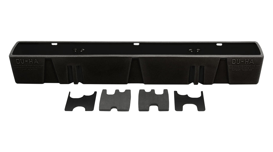 Behind-The-Seat Storage DuHa 20025 fits 2000-2007 F250 F350 F450 F550 Super Duty Crew Cab and Reg Cab Trucks w/o Factory Subwoofer | Black Heavy-Duty Behind-The-Seat Organizer