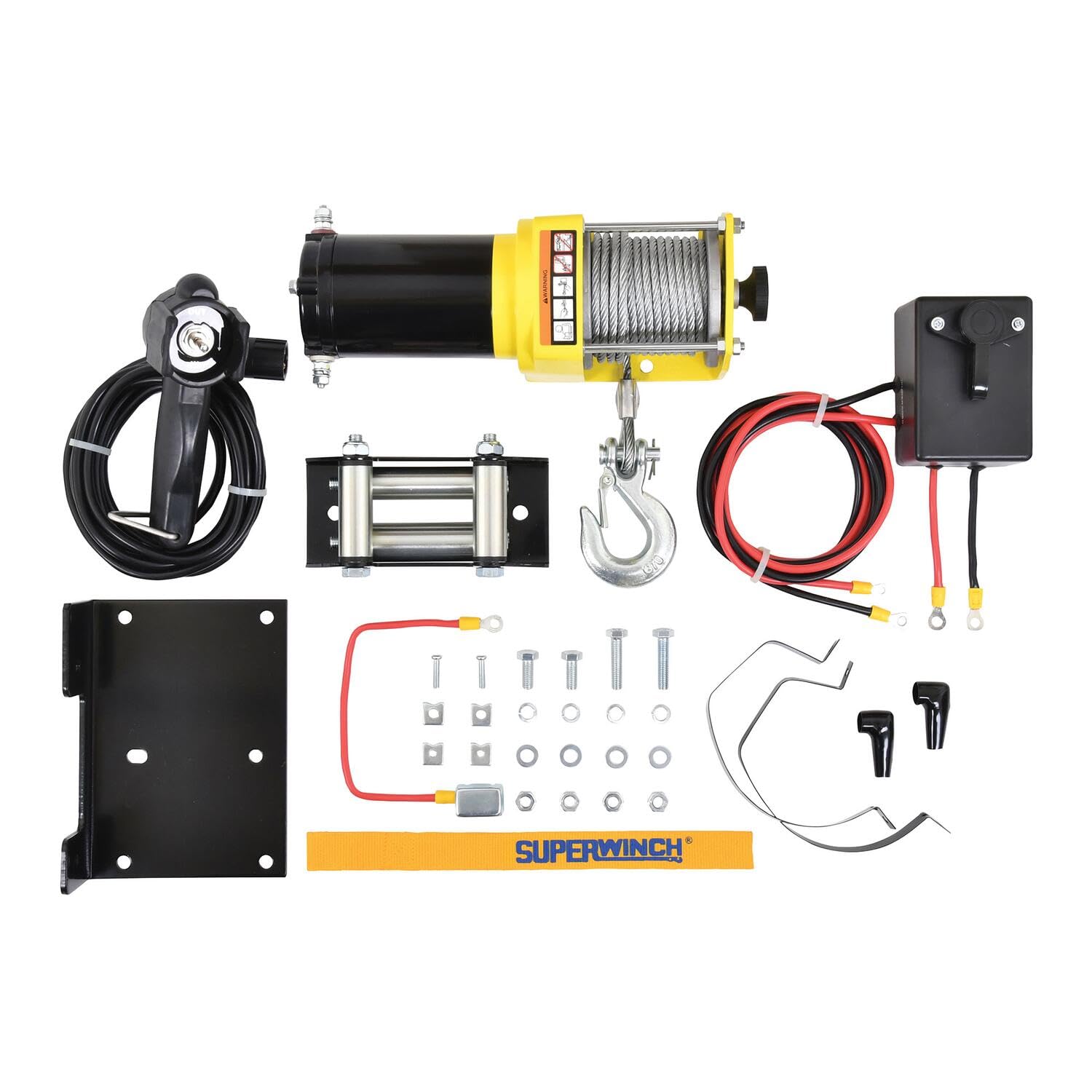 UT3000 Superwinch 1331200, 12 VDC winch, 3,000lb/1360 kg with mount plate, Roller Fairlead & 12' remote
