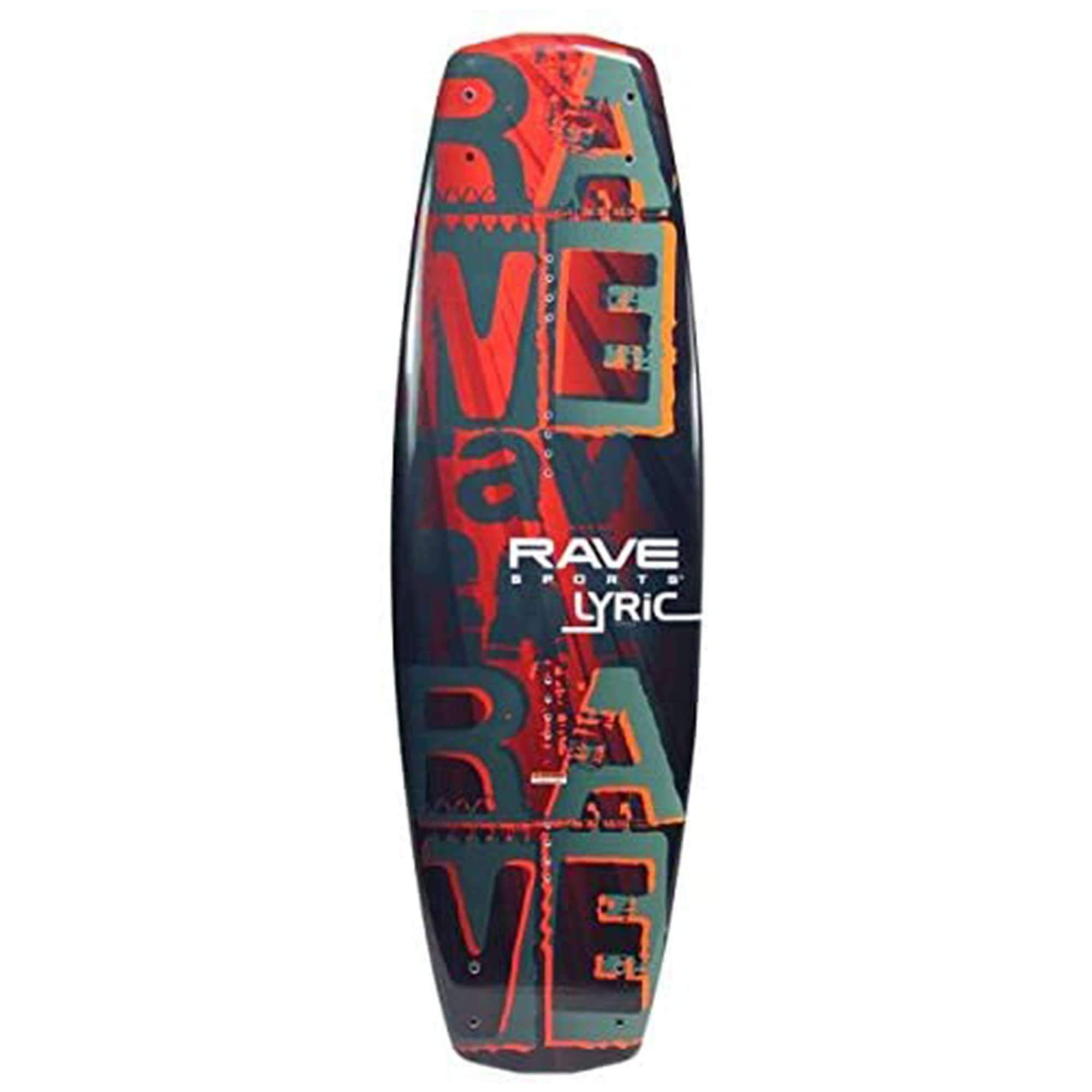 Rave Sports Carbon Fiber Lyric Premier Adult Wakeboard with Adjustable Comfort Grip Bindings, Cushioned Landings, and RAVE Quick Dry Boots, Red