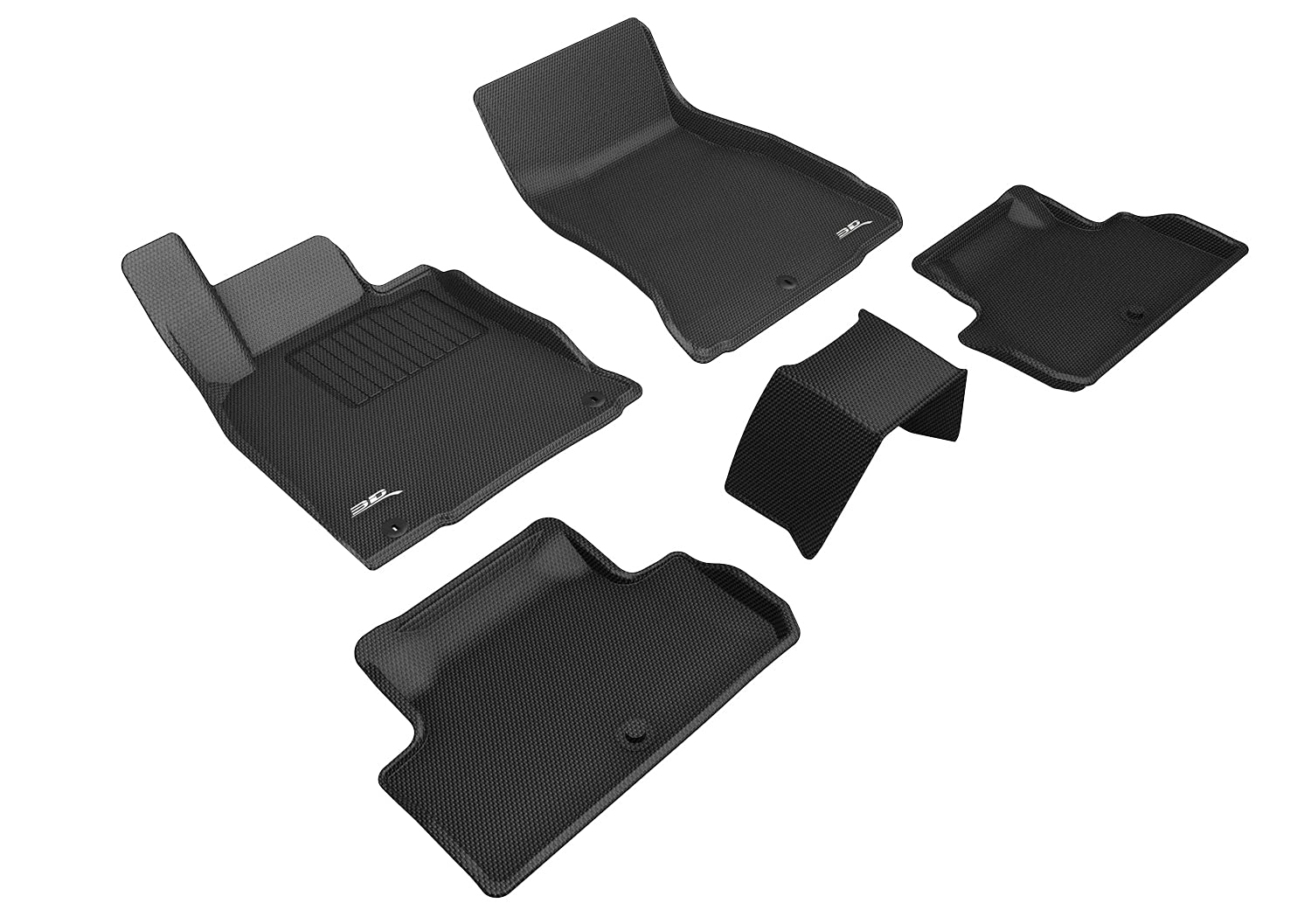 Kagu 3D MAXpider Custom Fit Floor Mat (Black) Compatible with Genesis G70 RWD 2019-2026 - Full Set