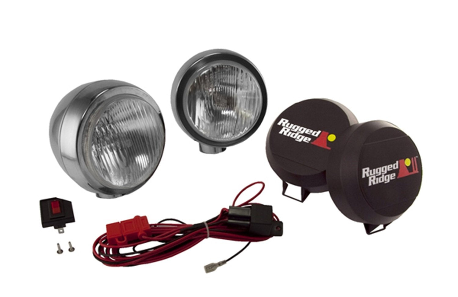 Light Kit, Rugged Ridge, HID, 6 Inch, Round, Stainless Steel Housing, 2 Piece | 15206.51