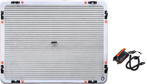 Inflatable Dock AO Coolers Voyager Platform 6'x6' - Inflatable for Lakes, Beach, Pool, White