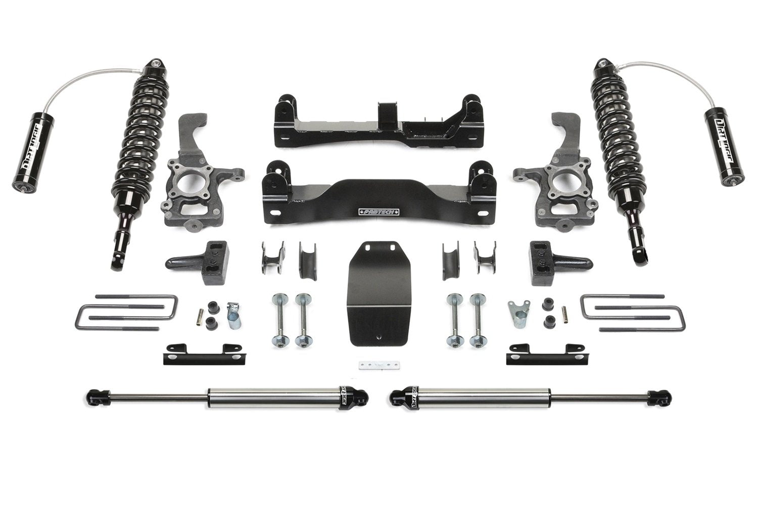 Fabtech Performance K2198DL Lift System 4 in. Lift w/Front Dirt Logic 2.5 Resi Coilovers Rear Dirt Logic Shocks Lift System