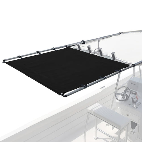 PTX Power Shade SureShade - 51" Wide (Black) - Easy Installation on T-Top or Hardtop Boats - 600D Marine Canvas, Stainless Steel Frame - 12V DC Motors - Anti-Racking and Auto Shut-Off - PTXSS51BK