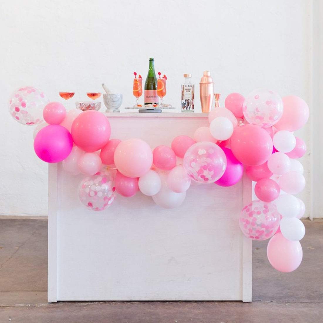 Balloon Garland Arch Kit Pink 82 Pack for Baby Shower Birthday Party Wedding Valentines Day Decoration