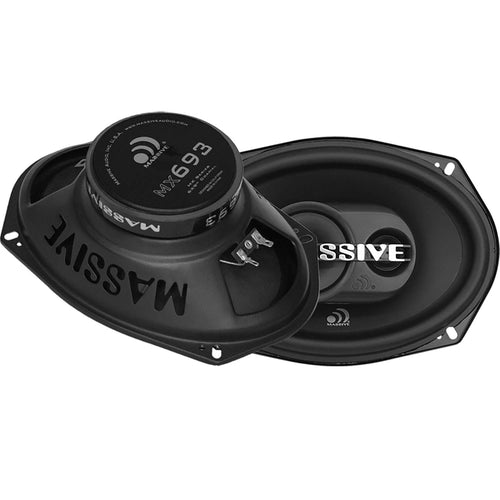 MX693 Massive Audio | 6x9 3-Way Coaxial Car Speakers | 120W Max / 60W RMS | Powerful Mid-Bass, Clear Highs & Deep Lows | Premium Sound Upgrade | Easy OEM Fit Design