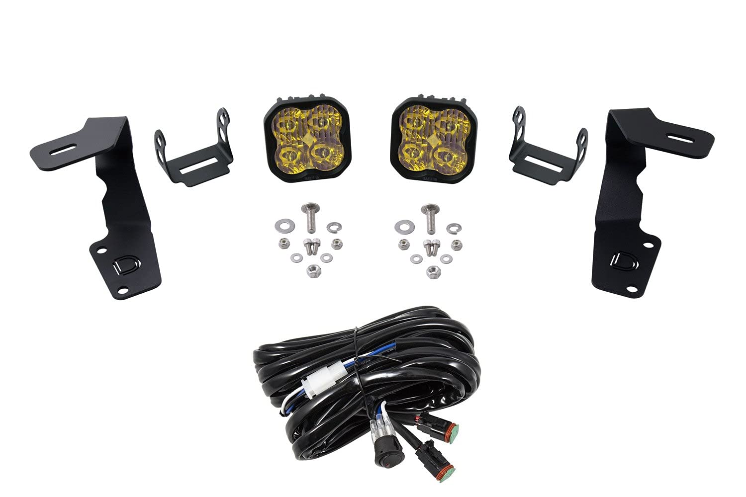 Diode Dynamics SS3 LED Ditch Light Kit DD6615 for 2015-2021 Subaru WRX/STi, Pro Yellow Combo