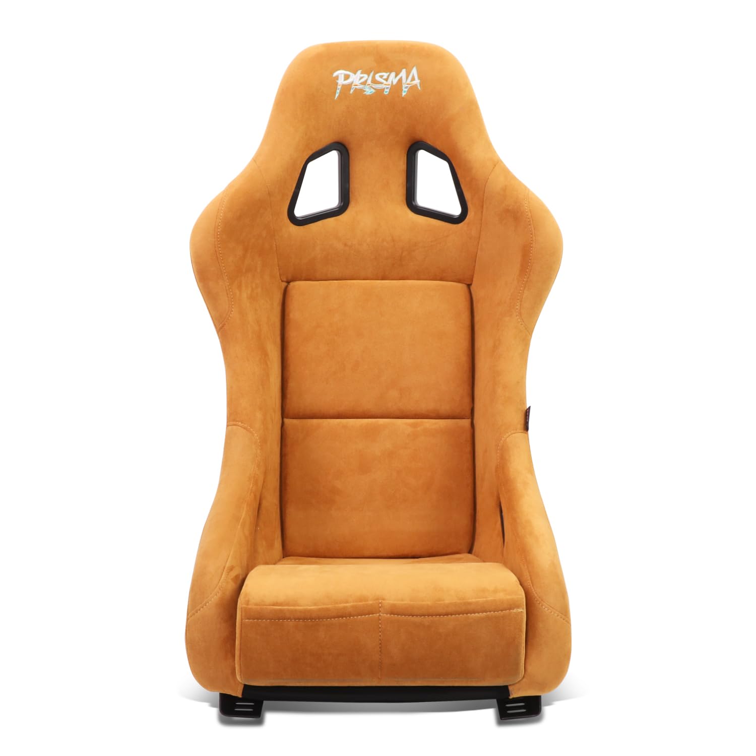 NRG Innovations Universal Fixed Back NRG-FRP-303TN-PRISMA Bucket Racing Seat for 5-Point Harnesses, Size M, Tan Alcantara Material, 22" W X 34" H X 16" D