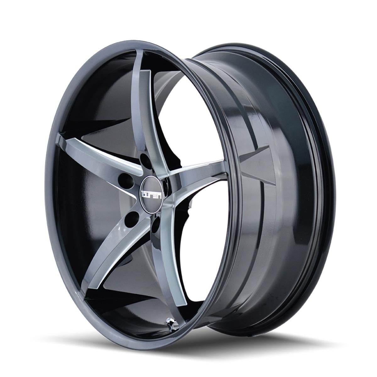 17x7.5 TR70, Bolt Pattern: 5x112/, Offset: 40, BLACK/MILLED SPOKES, set of 1