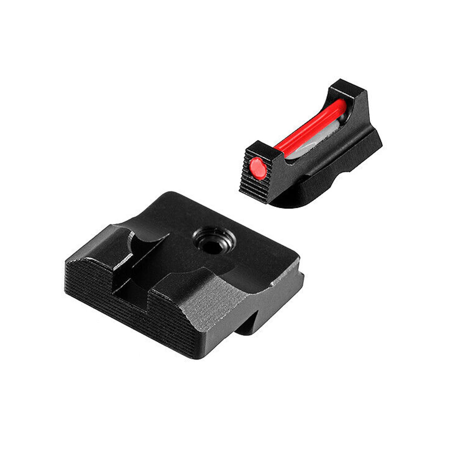 Fiber-Optic TRUGLO Pro Handgun Night Sight with Extra Fibers & Reflector Tape | Compact Durable Competition High-Visibility Sight for Handguns, Compatible with Glock High