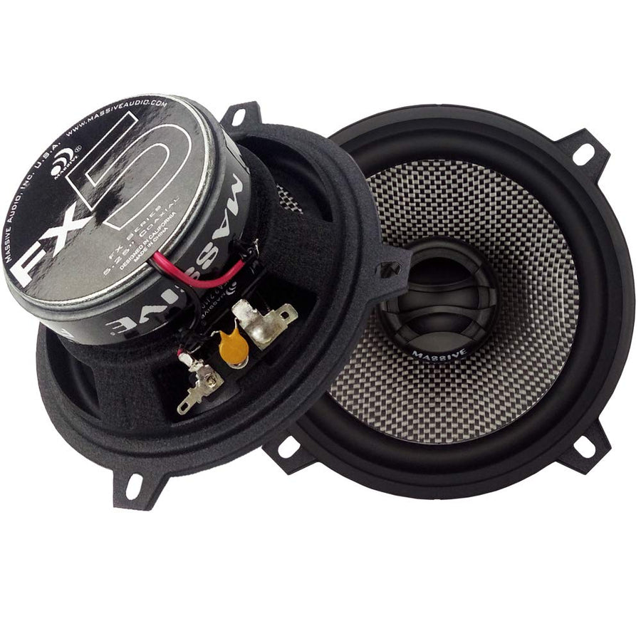 5.25" Coaxial Car Speakers Massive Audio FX5 | 150W Max Power, 8oz Magnet, 88dB Sensitivity – Premium Sound Upgrade for Car Audio Systems