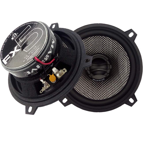 5.25" Coaxial Car Speakers Massive Audio FX5 | 150W Max Power, 8oz Magnet, 88dB Sensitivity – Premium Sound Upgrade for Car Audio Systems