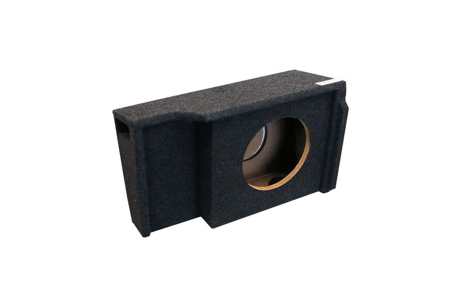 Atrend Bbox Single 10" Vented Carpeted Subwoofer Enclosure - Fits Chevrolet / GMC 1999 - 2007 Silverado / Sierra Extended Cab, Charcoal