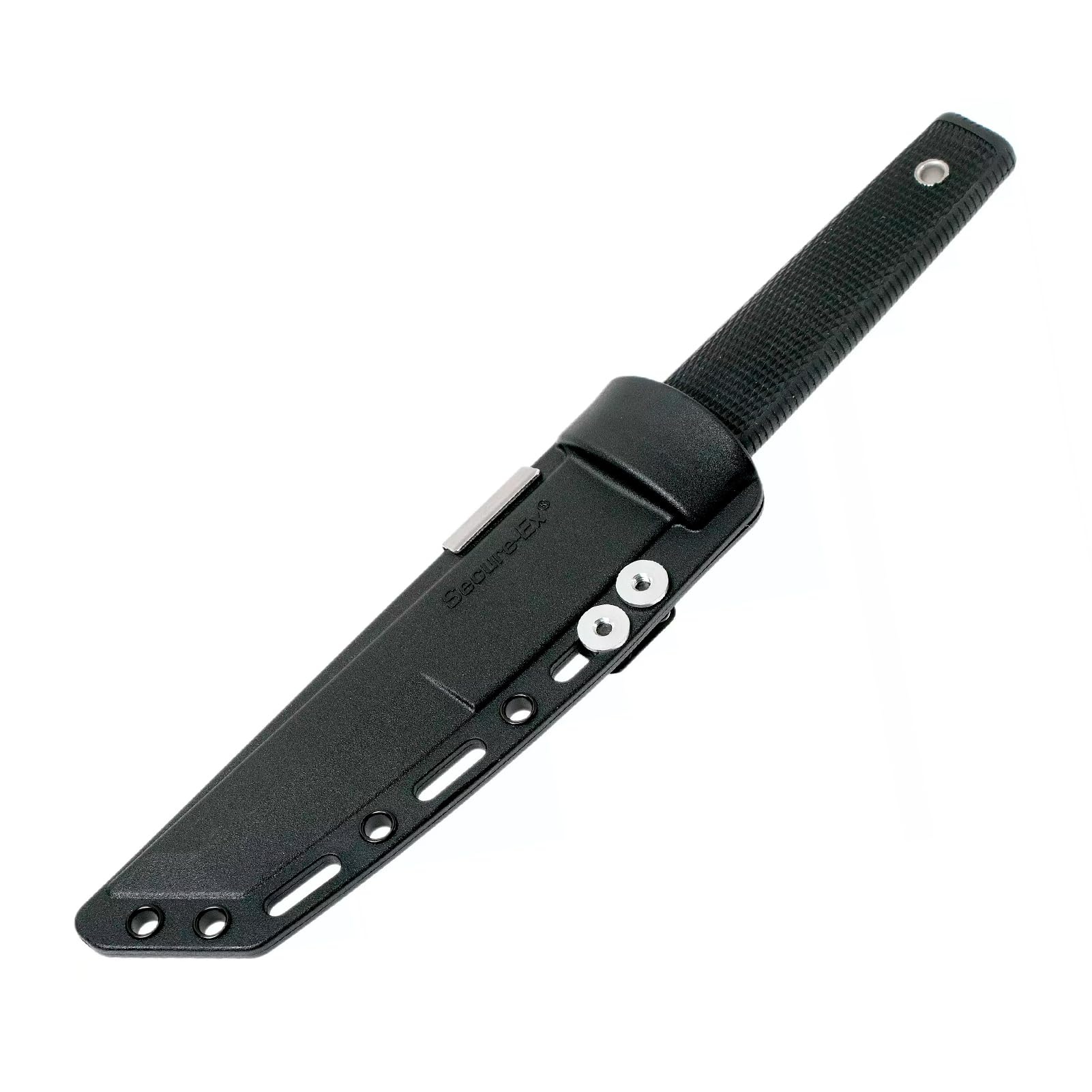 Cold Steel Kobun 5.5" Plain Edge Japanese AUS8A Stainless Steel Tactical Hunting Knife, Ergonomic Kray-Ex Handle, Secure-Ex Sheath - Blister Pack