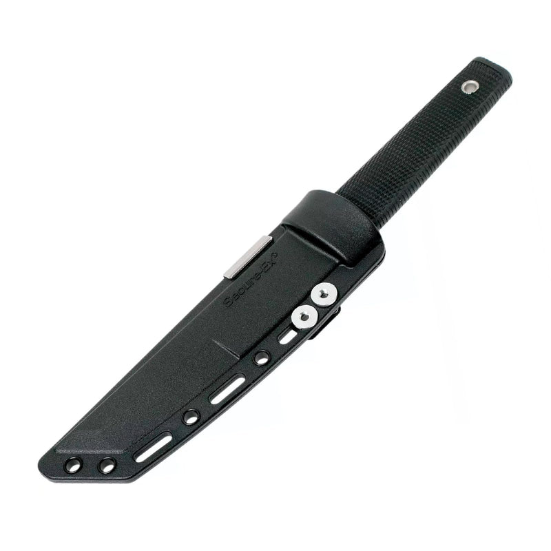 Cold Steel Kobun 5.5" Plain Edge Japanese AUS8A Stainless Steel Tactical Hunting Knife, Ergonomic Kray-Ex Handle, Secure-Ex Sheath - Blister Pack