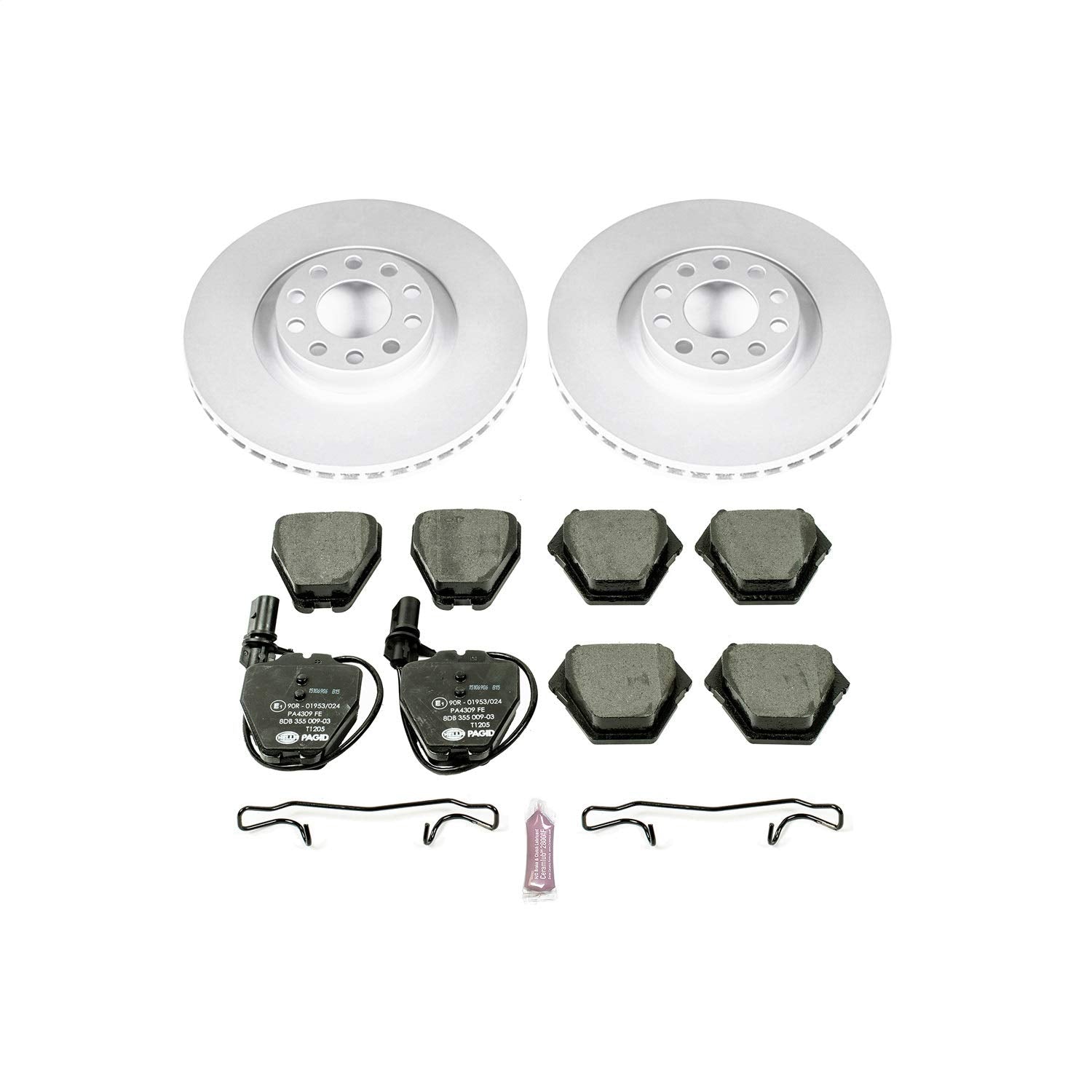 Euro-Stop Power Stop ESK948 Brake Kit Front For Audi A6 Quattro 2000-2004, Audi S6 2002-2003 [Model Specific]
