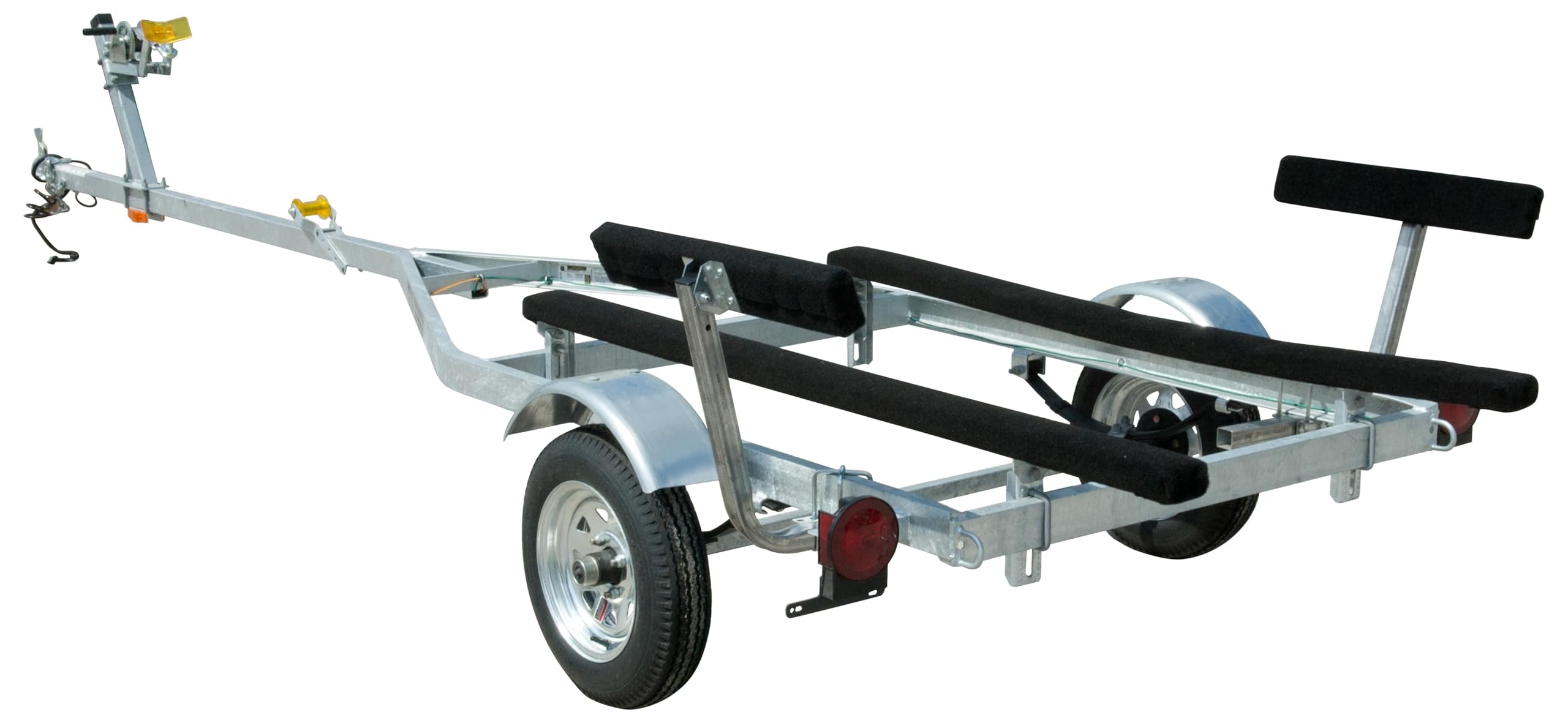 27660 CE Smith - 2-Foot Bunk Board Guide-On - Adjustable Boat Trailer with High-Grade Marine Carpet Fabric - Black