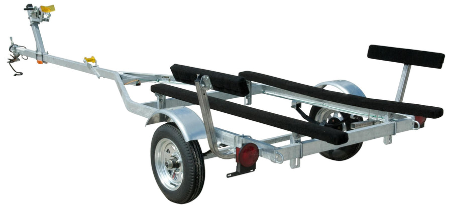 27660 CE Smith - 2-Foot Bunk Board Guide-On - Adjustable Boat Trailer with High-Grade Marine Carpet Fabric - Black