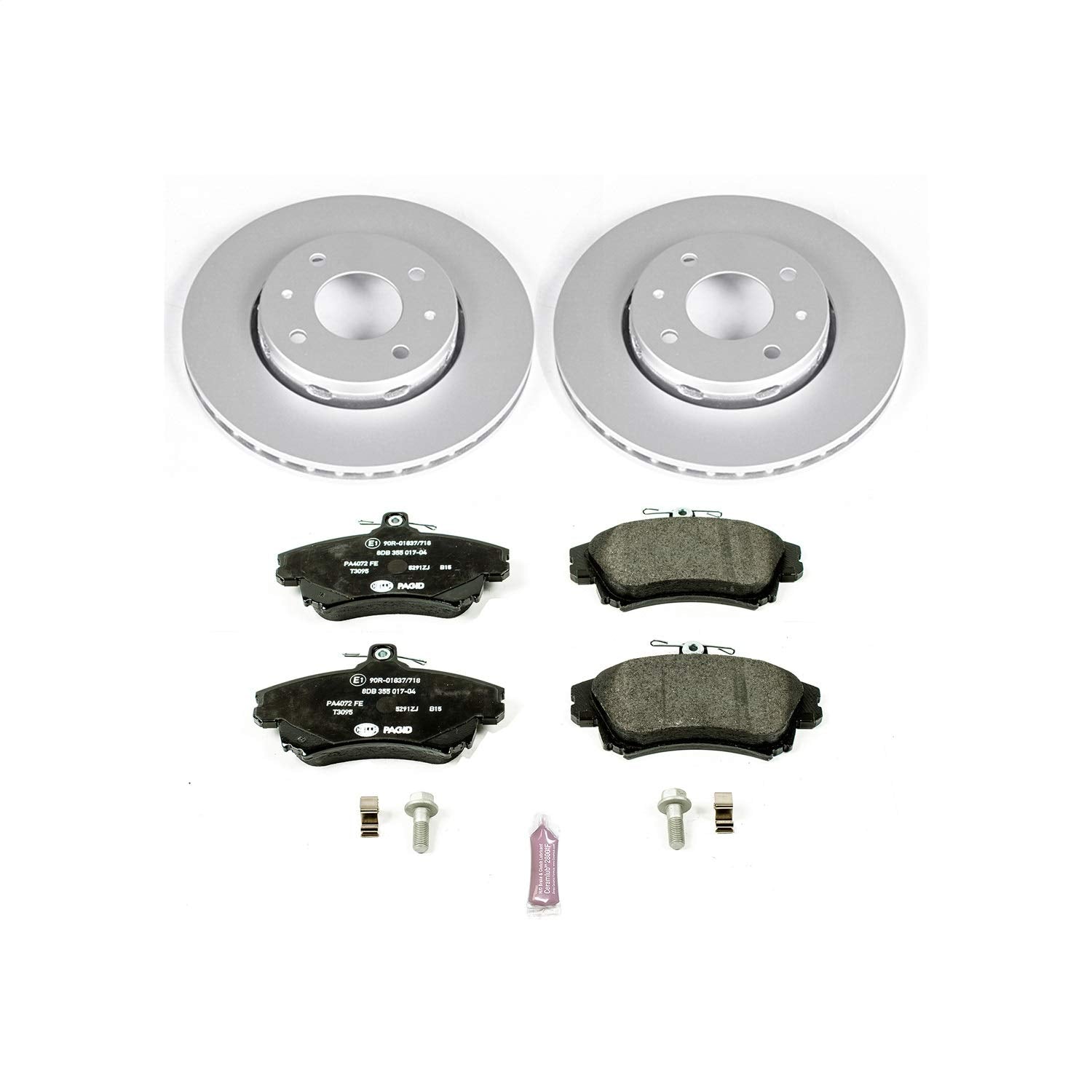 Power Stop ESK911 Euro-Stop Front Brake Kit For Volvo S40 2000-2004, Volvo V40 2000-2004 [Model Specific]