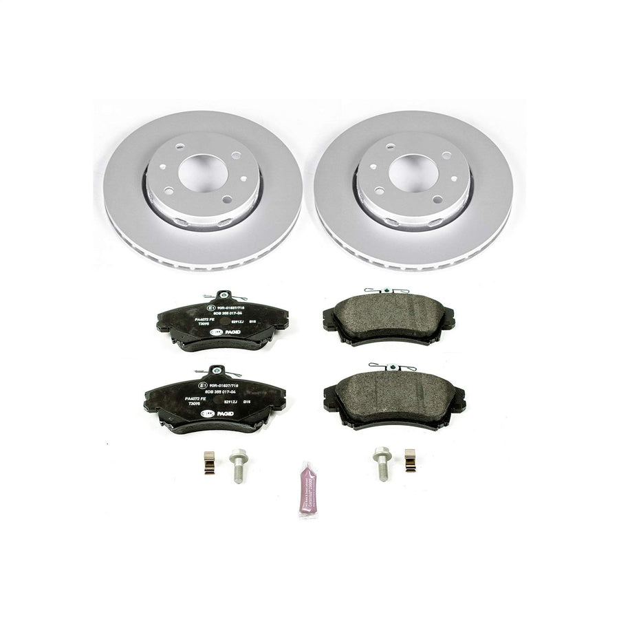 Power Stop ESK911 Euro-Stop Front Brake Kit For Volvo S40 2000-2004, Volvo V40 2000-2004 [Model Specific]