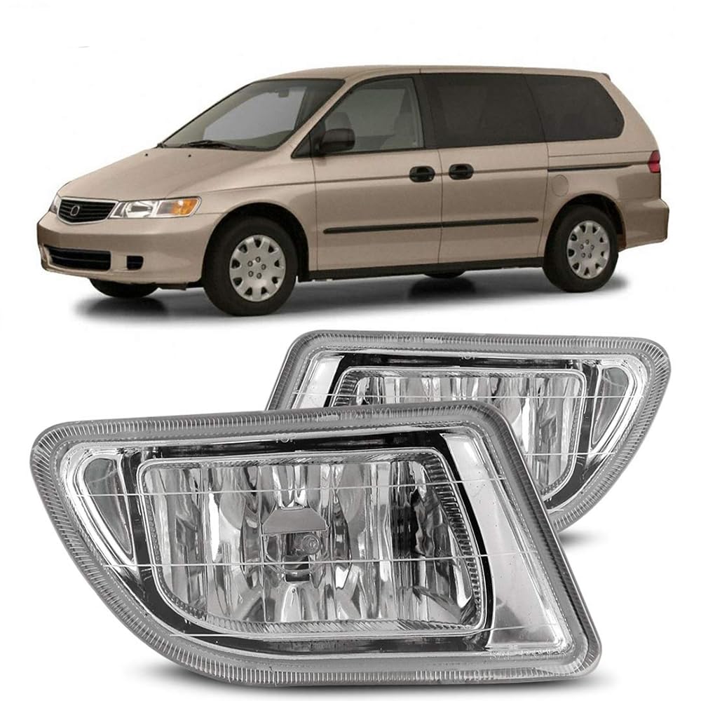 Winjet Driving Fog Lights Compatible with [1999 2000 2001 Honda Odyssey] + Switch + Wiring Kit, Clear lens, WJ30-0135-09