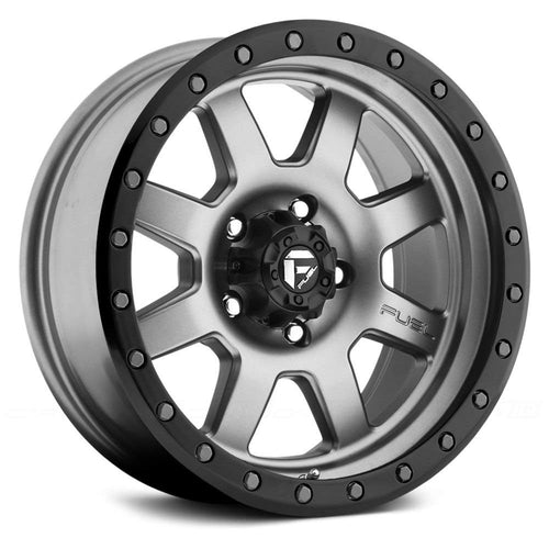 D552 Fuel Trophy Сustom Wheel - Graphite with Matte Black Bead Ring 17" x 8.5", -6 Offset, 5x114.3 Bolt Pattern, 72.6mm Hub