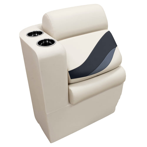 Wise Premier Series BM13006L-986 Pontoon Left Lean Back Recliner, Platinum/Spectra Navy/Cobalt