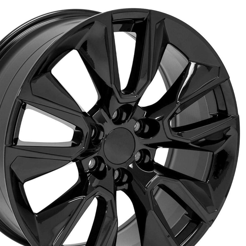 22 Inch OE Wheels CV32 Rim Fits Silverado 1500 Style 6x139.7 22x9 Gloss Black - Hollander 5916 (1)