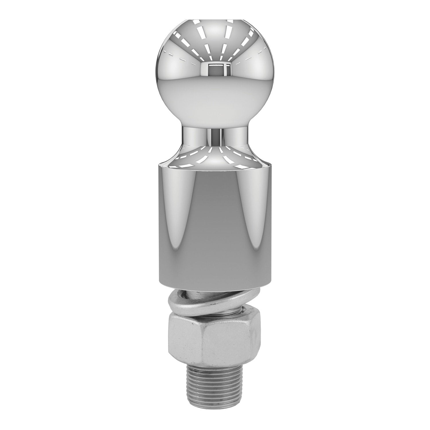CURT 40034 Trailer Hitch Ball Chrome, 6,000 lbs, 2-Inch Rise, 2-Inch Diameter, 1 x 2-1/8-Inch Shank