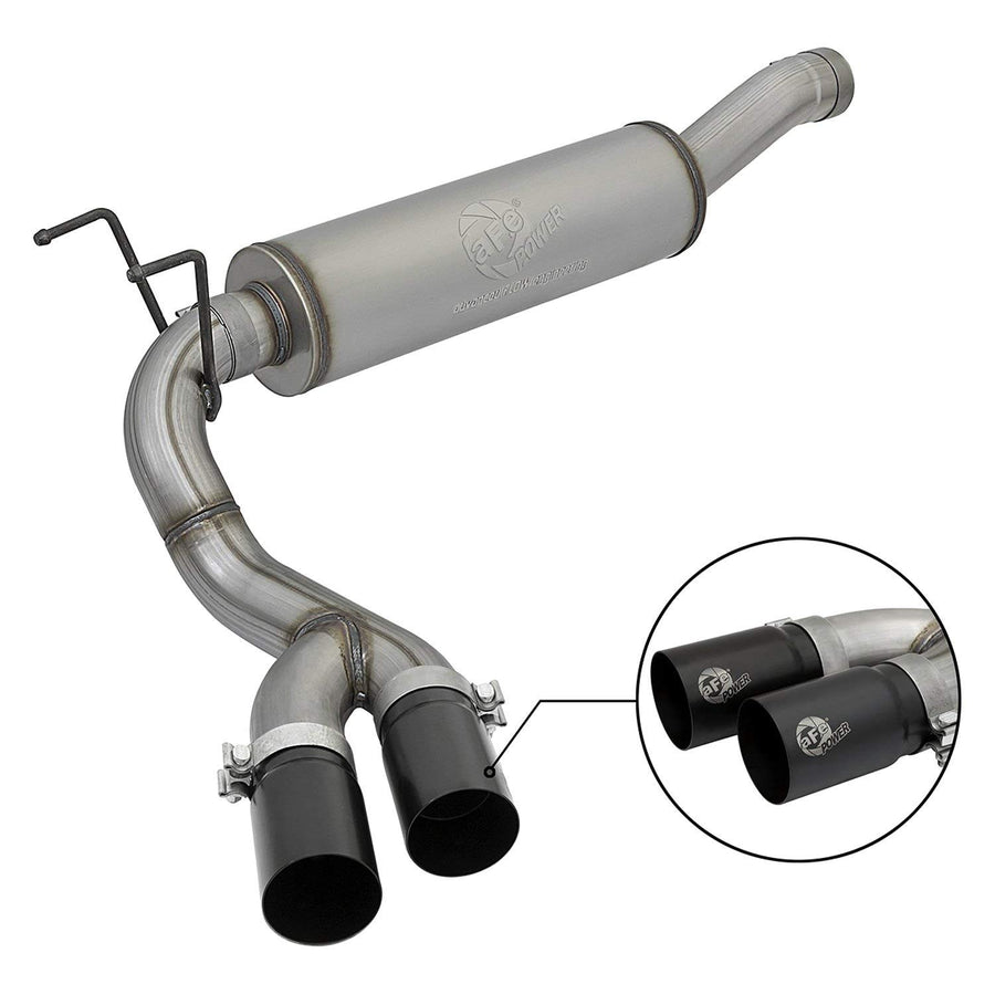Rebel Series aFe Power 49-42057-B Performance Exhaust System (3.5", Stainless Steel, Cat-Back)