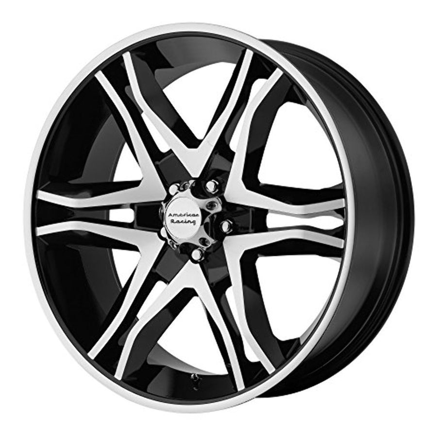 20" Inch American Racing 6x139.7 Wheel Rim AR893 20x8.5 +35mm Black Machined