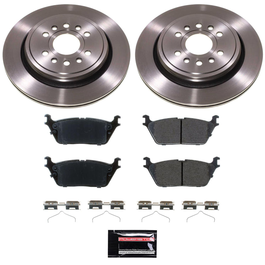 Power Stop Autospecialty KOE8873 Rear Stock Replacement Brake Pads and Rotors Brake Kit