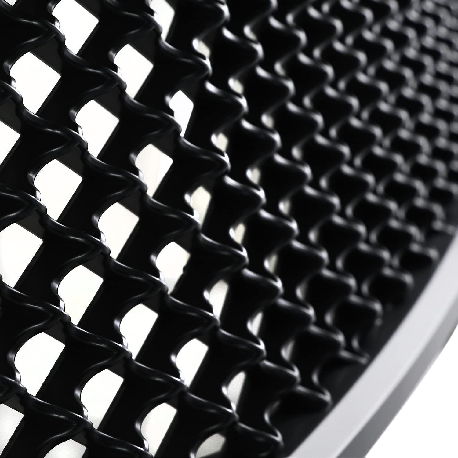 Black Mesh Front Hood Grill Grille Spec-D Tuning Compatible with 2010-2015 Chevy Equinox Upper+Lower