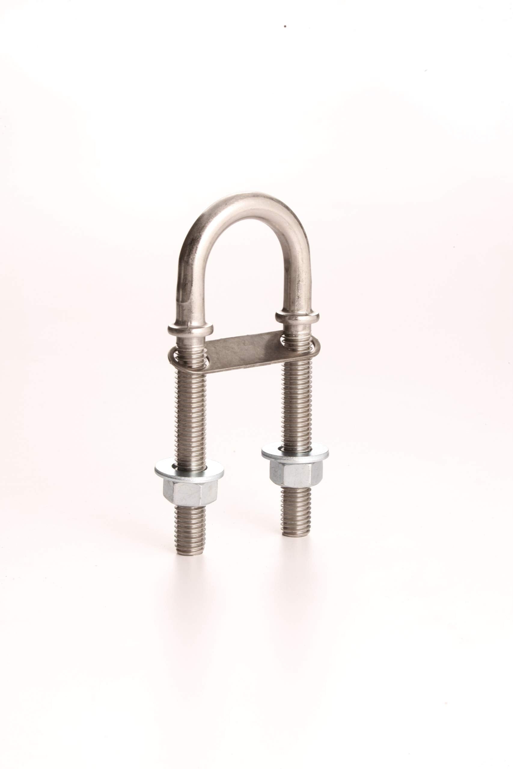 Stainless Steel Attwood 3392-3 Bow Eye 7/16-Inch U-Bolt with Plated Nuts and Washers
