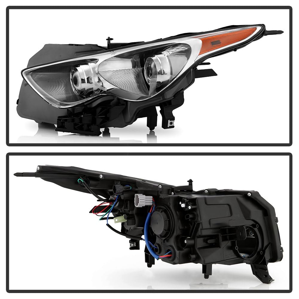 Infiniti FX37 FX35 FX50 09-17 Spyder (OE) Headlight - Low Beam-D5S(Not Included) ; High Beam-D5S(Not Included) ; Signal-PWY24W(Included) - OE Left w/AFS (w/o Sport Pkg; 20/21 Wheels)