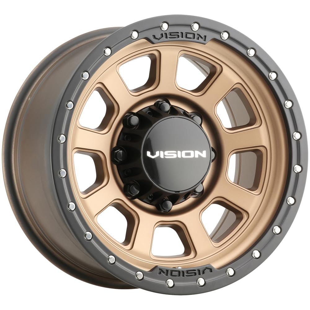 350 OJOS Vision Custom Wheel - 17x9, 12 Offset, 6x135 Bolt Pattern, 87.1mm Hub - Bronze with Black Lip Rim
