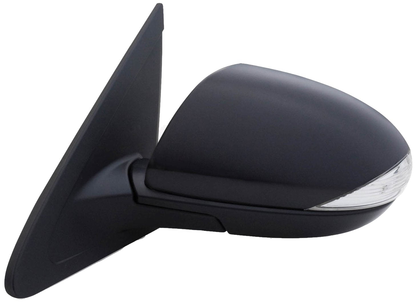 Fit System Side Driver Mirror for Mazda 3 w/Turn Signal, Black, PTM Cover, w/o BSDS, Foldaway, Heated Power