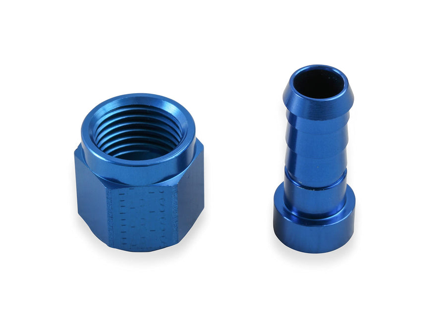 700112ERL Earl's Auto-Crimp Hose End - Straight - Size -12 - Blue