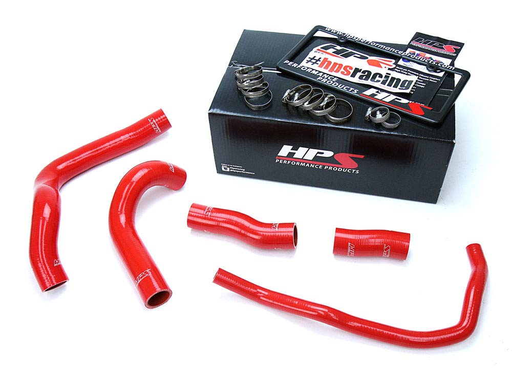 Red HPS 57-1633-RED Silicone Radiator Hose Kit Coolant