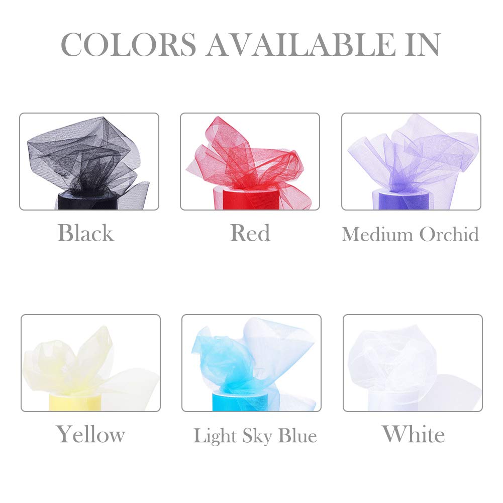 50 Yards JEWELEADER Glitter Tulle Rolls 6" Wide Organza Netting Fabric Spool Ribbon Gold and Silver for Wedding Party Christmas Decoration Making Table Tutu Skirt Chair Sashes Bow 25 Yards Each Roll