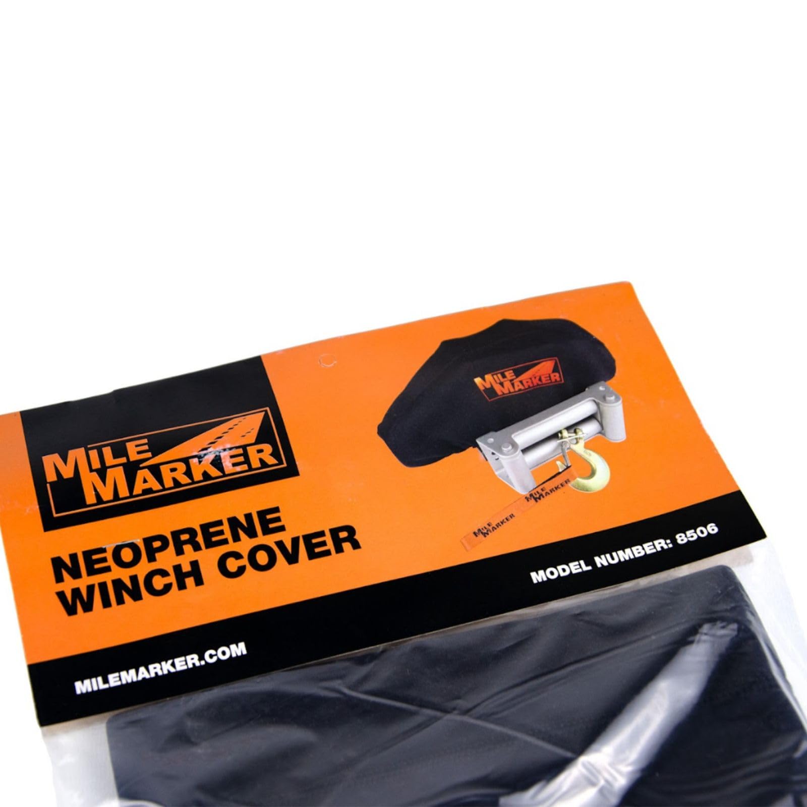 Mile Marker Full Size Neoprene Winch Cover 8506 - All Weather Protection, Resistant to Tears and Rips, Specifically Shaped to Your Exact Winch