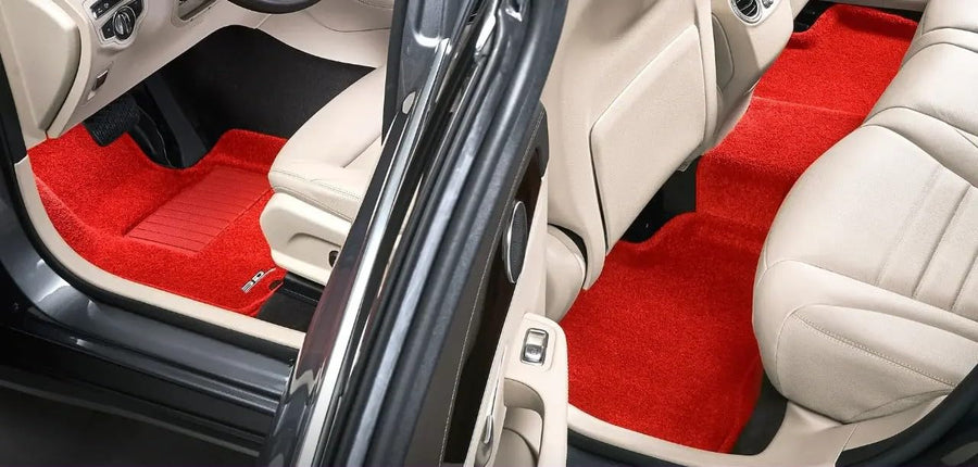 3D MAXpider Premium Custom Fit Floor Mat (Red) Compatible with BMW 3 Series Sedan (G20) 2019-2026 (Fits RWD/xDrive/at Only) - Full Set